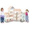 Wooden Corner Dollhouse Playset with 41 Pieces Accessories for Kids 3+ Years Old - 34" x 12.5" x 37" (L x W x H)